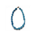 Bold Blue Quartz Gemstone Beaded Necklace