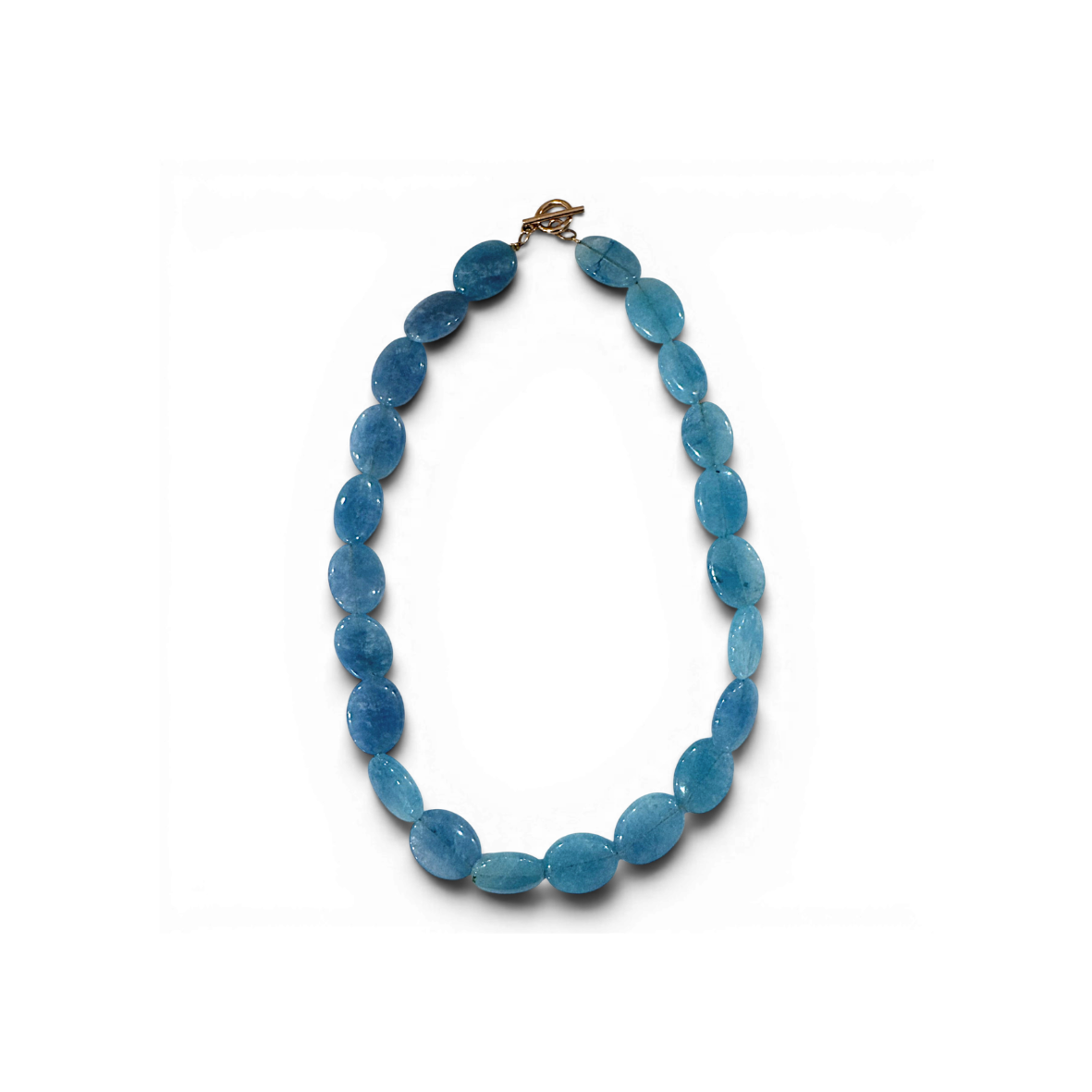 Bold Blue Quartz Gemstone Beaded Necklace