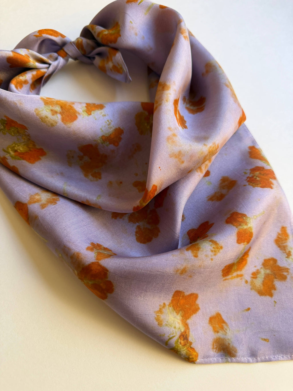 Naturally Dyed Silk Scarf - Lilac Sun