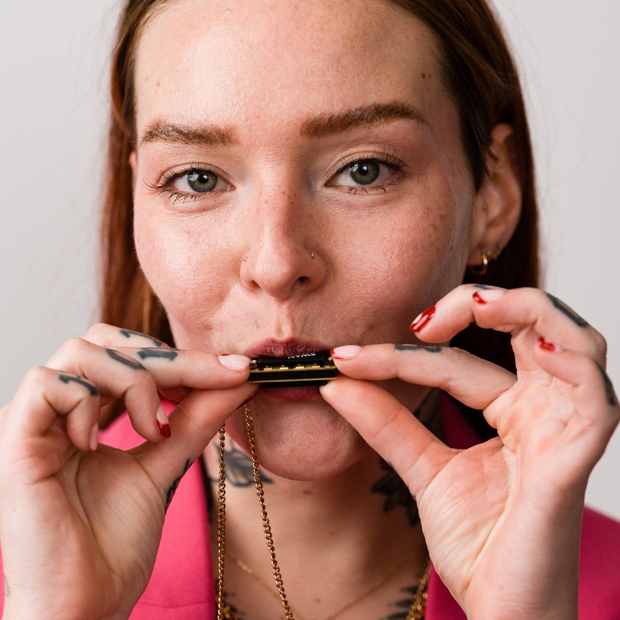 Harmonica Necklace | 18k gold plated
