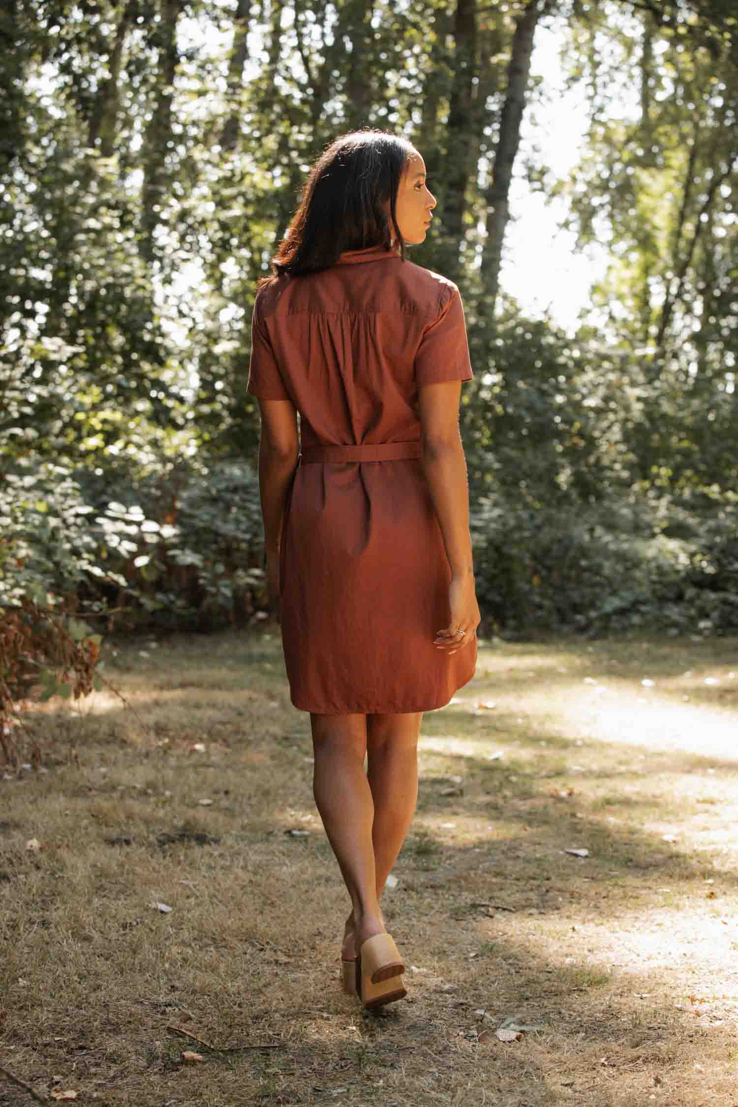 Sofia Shirt Dress / Copper: Copper
