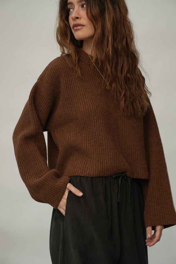 LEO | Recycle Wool Sweater | Tan Marl