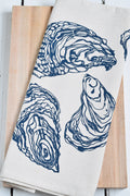Oyster Tea Towel in Navy Blue - Organic Cotton