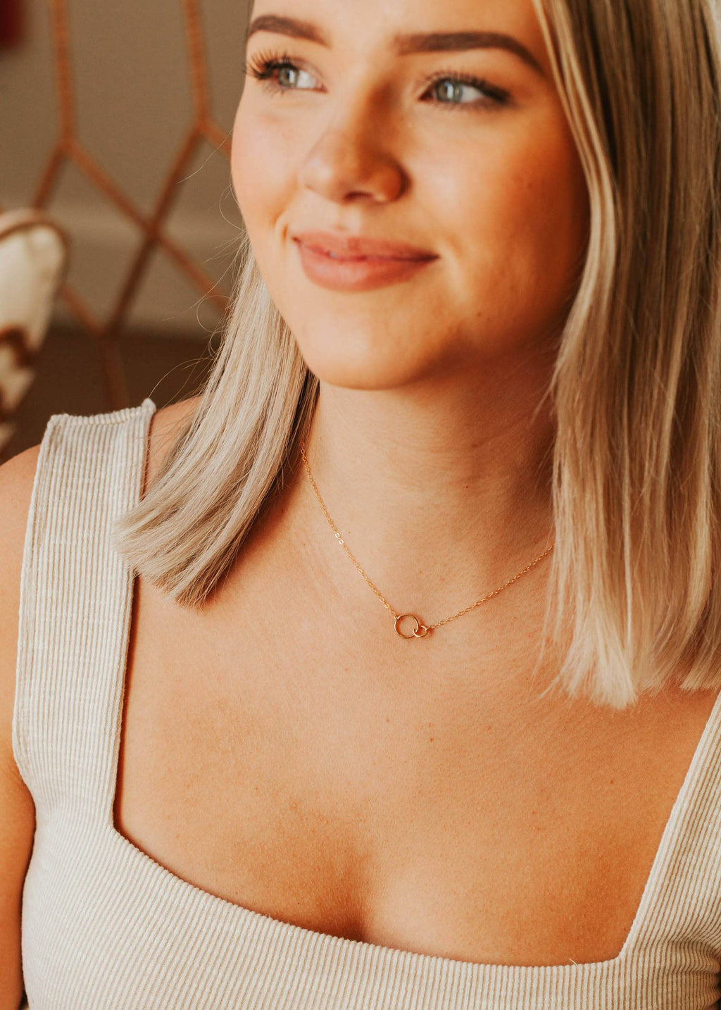Tiny Links Necklace | / 14kt Gold Fill | Hello Adorn