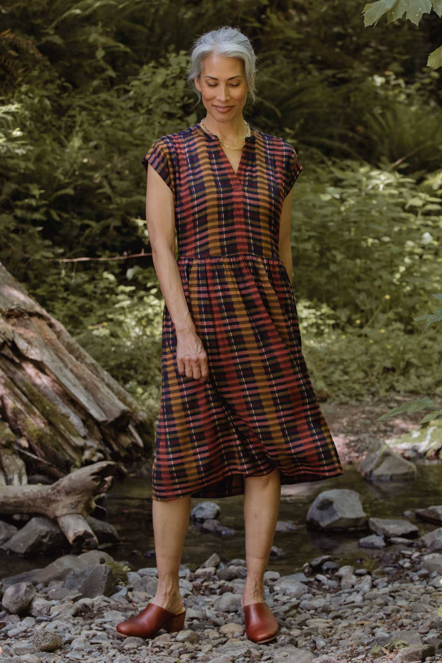 Ira Dress / Alpenglow Stripe