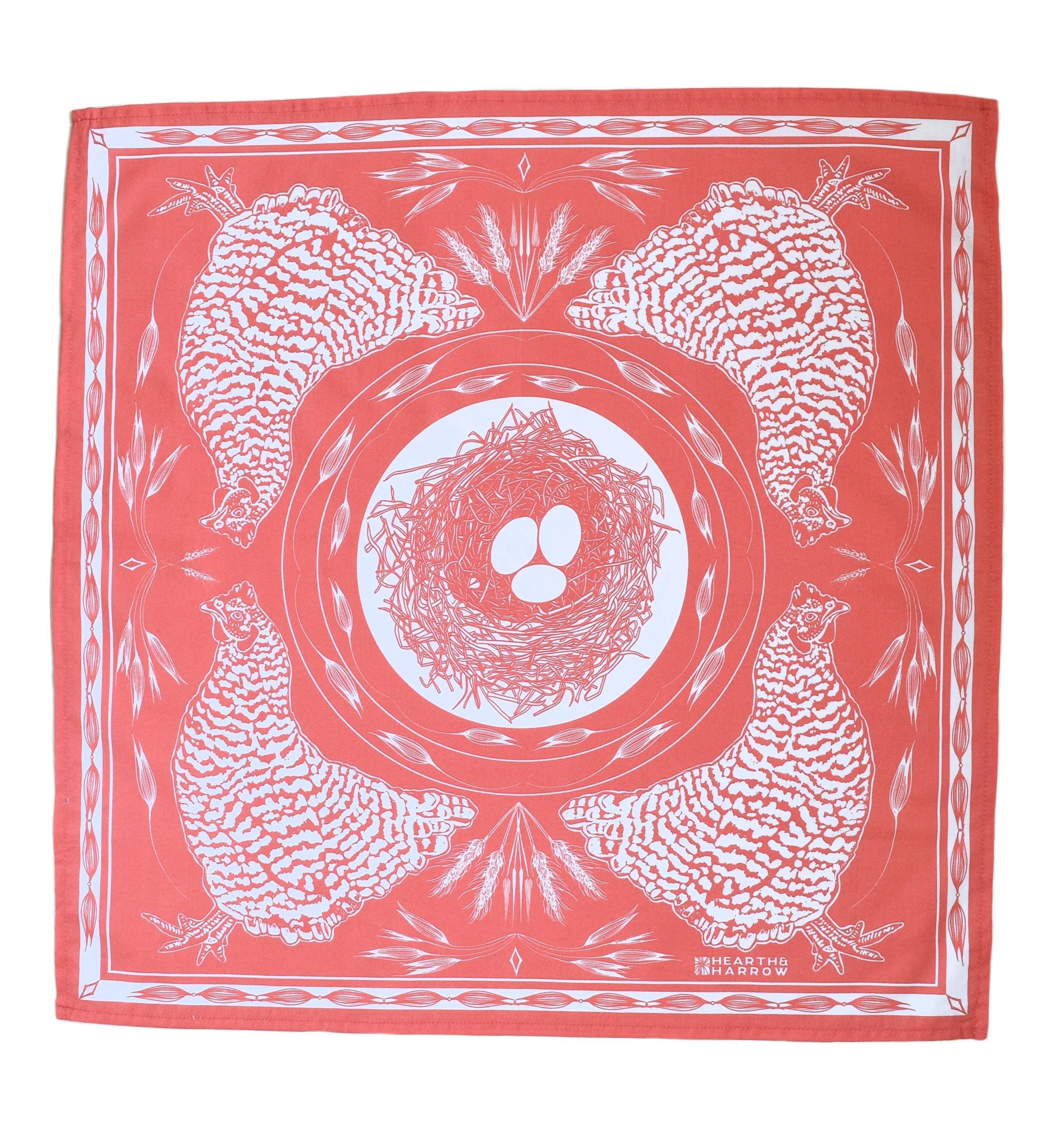 Chicken Bandana - 100% Cotton - Nautical Print - Hanky Ascot
