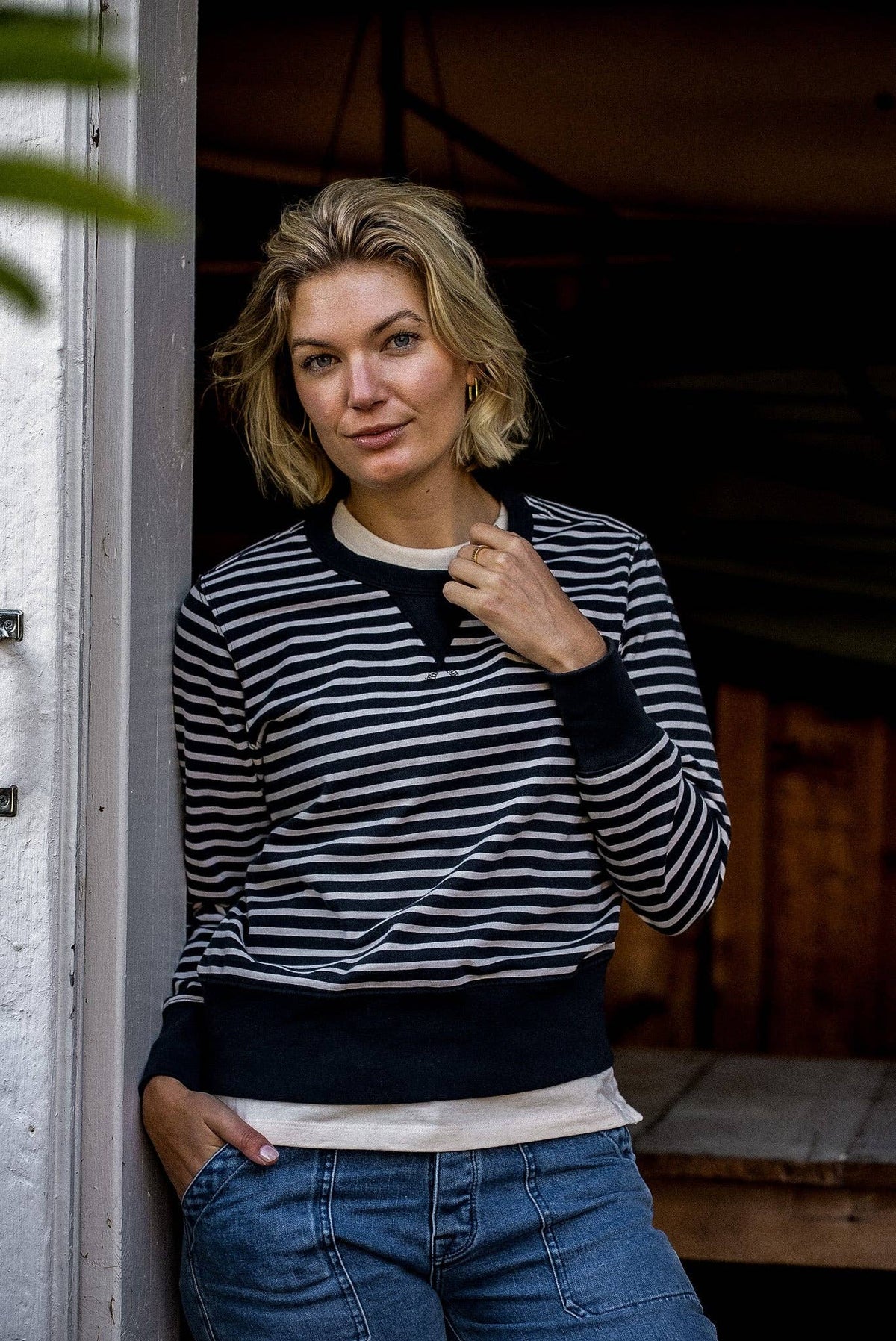 Women | Stinson Pullover |  100% cotton | Stripe