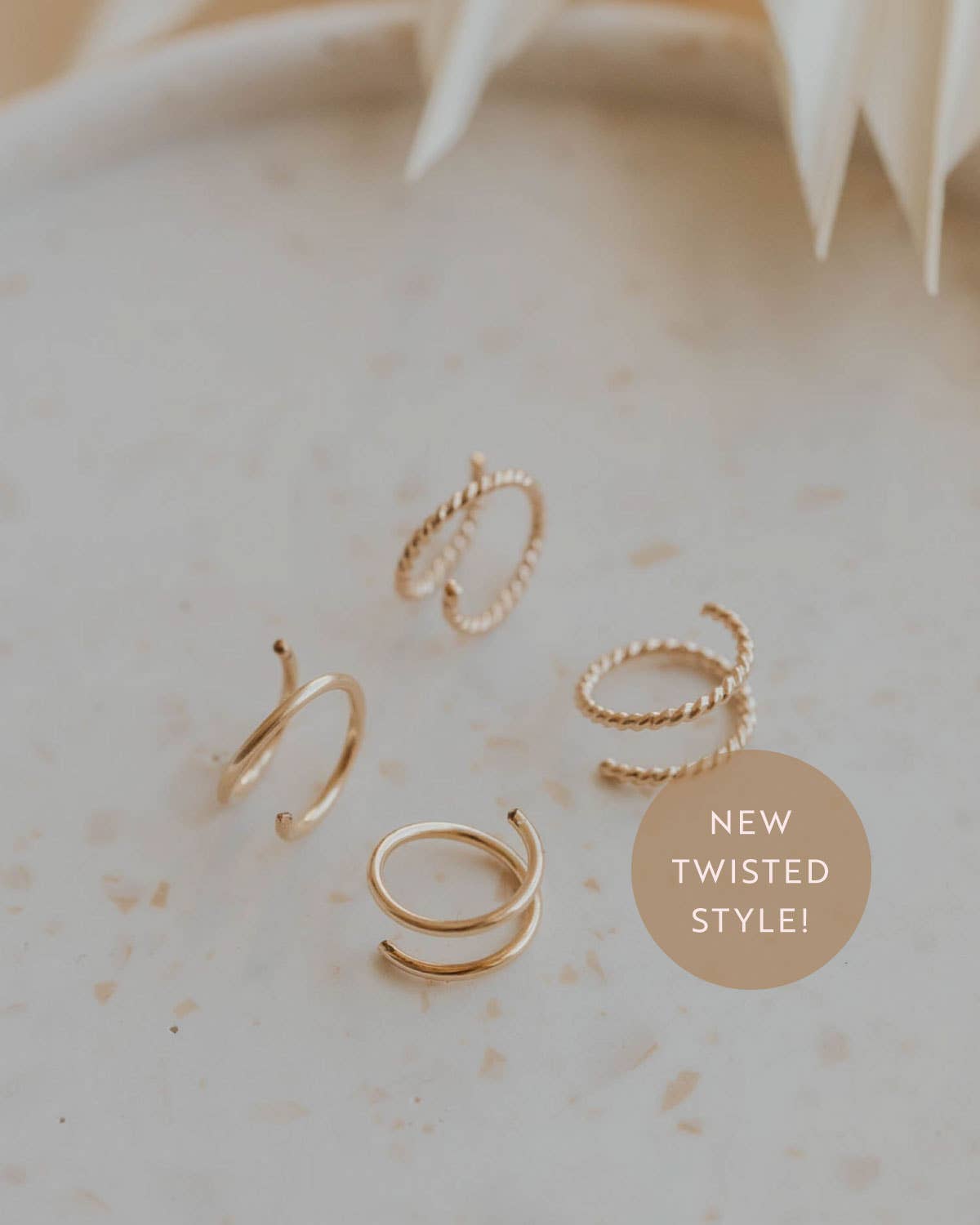 Tiny Twist Earrings | 14kt Gold Fill + Sterling Silver: Larger - 8MM / Classic
