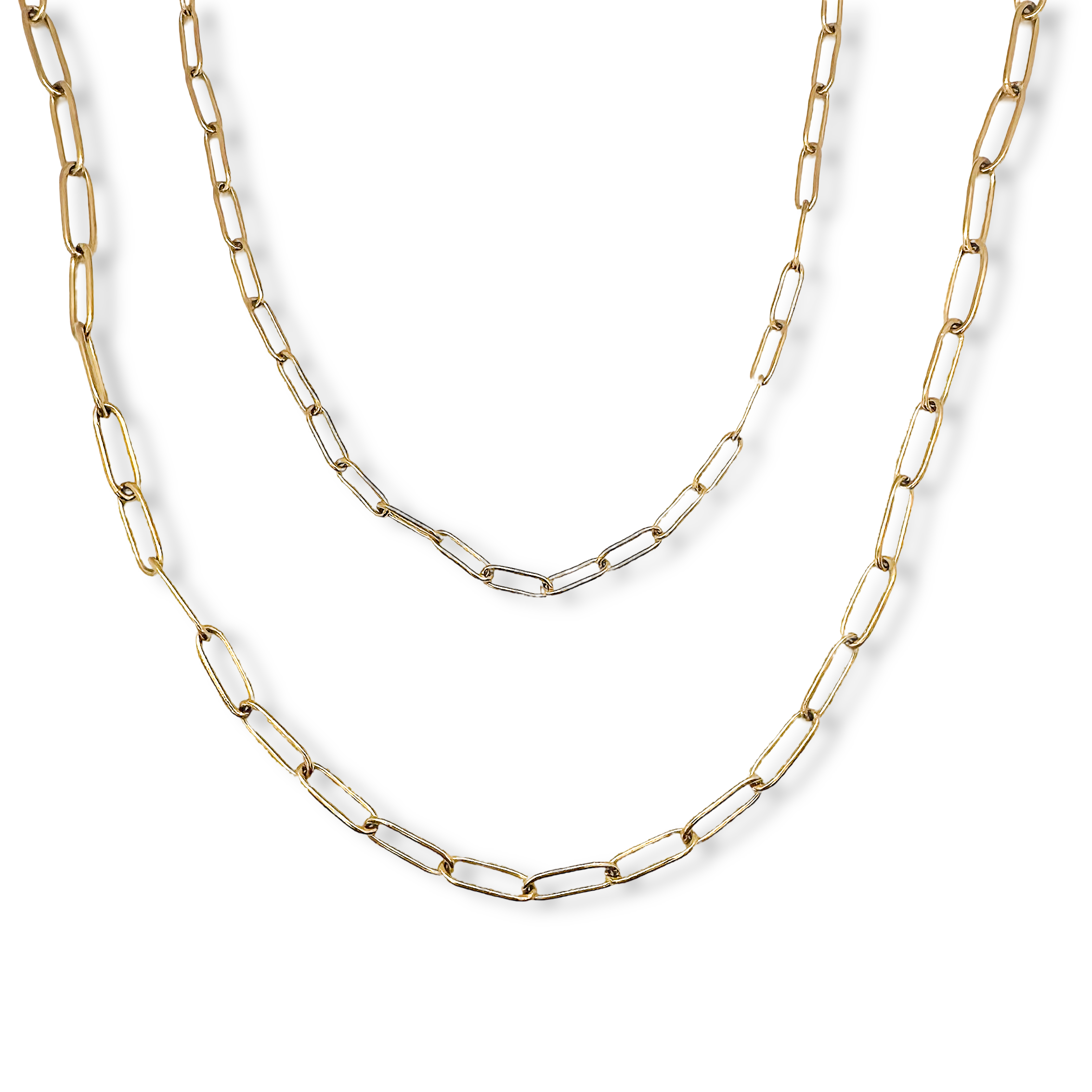 Paperclip Classic Gold Necklace Chain