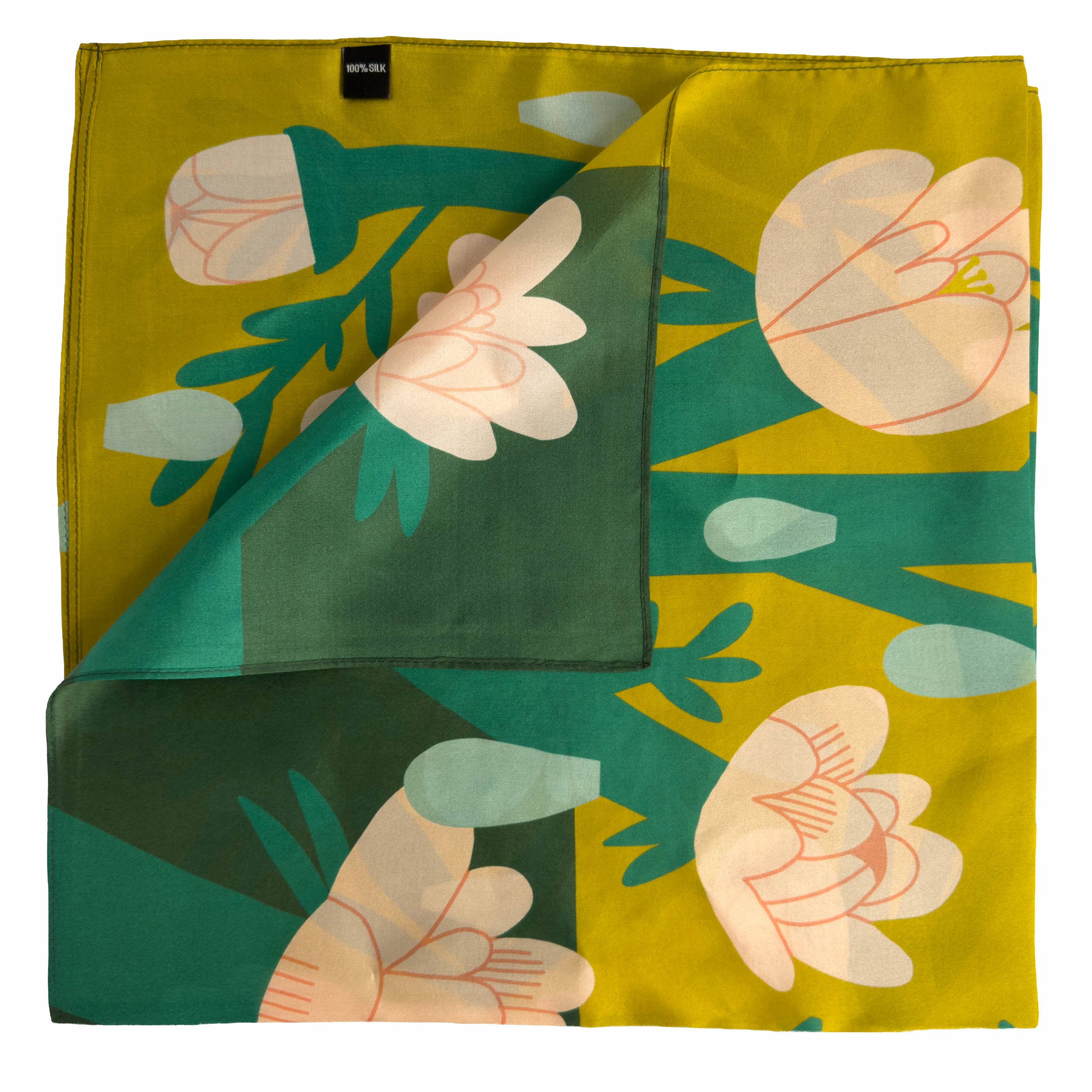 April Showers Scarf | 100% Silk Bandana |