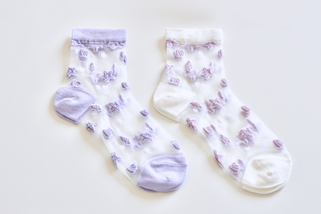 Women's Sheer Socks - Summer Breathable Starfish & Seashell