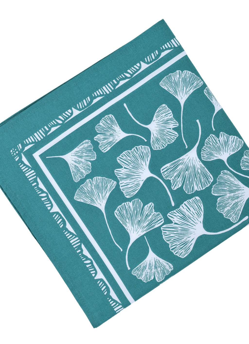 Ginkgo Leaf Bandana | Teal Green