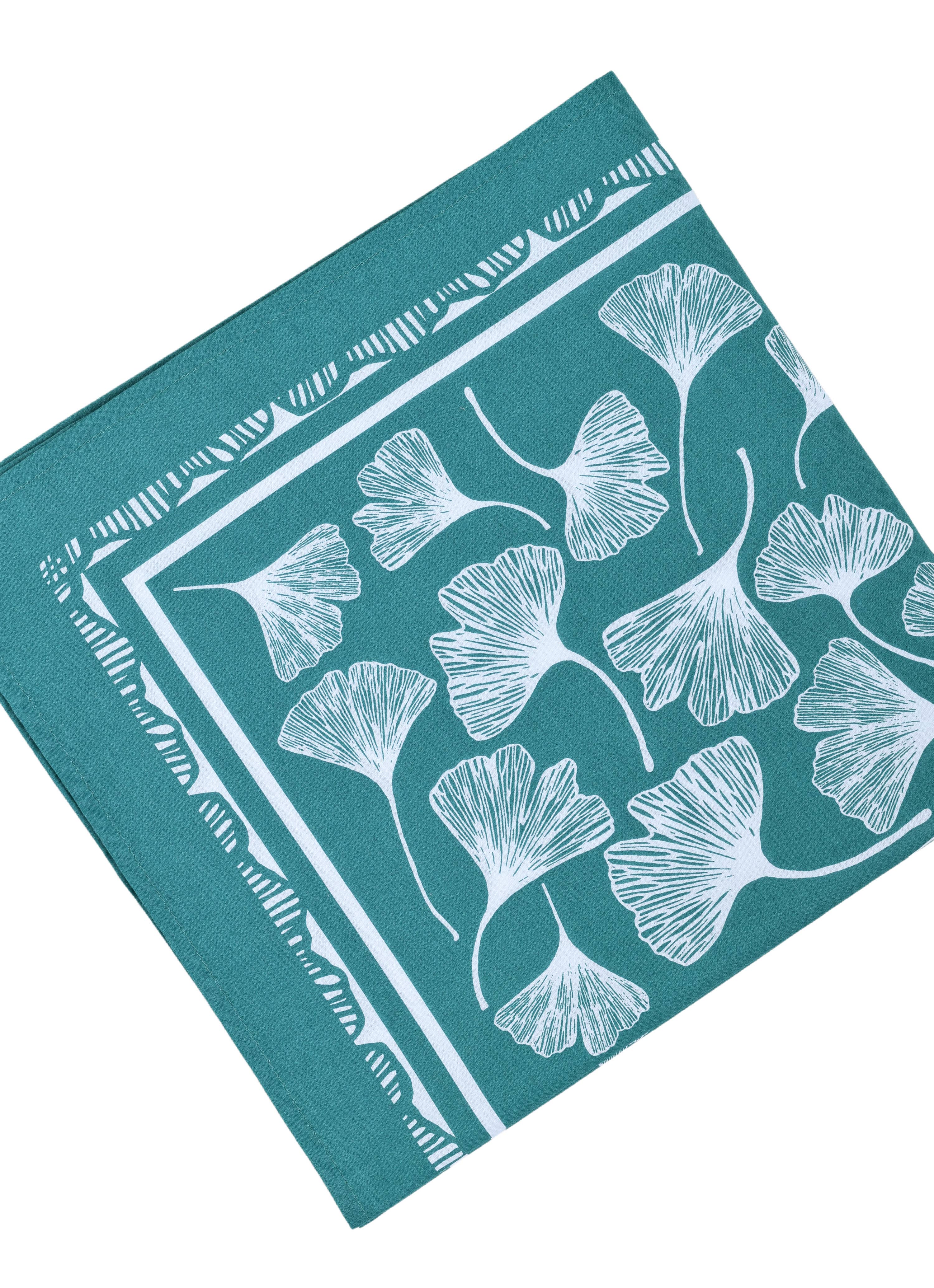 Ginkgo Leaf Bandana | Teal Green