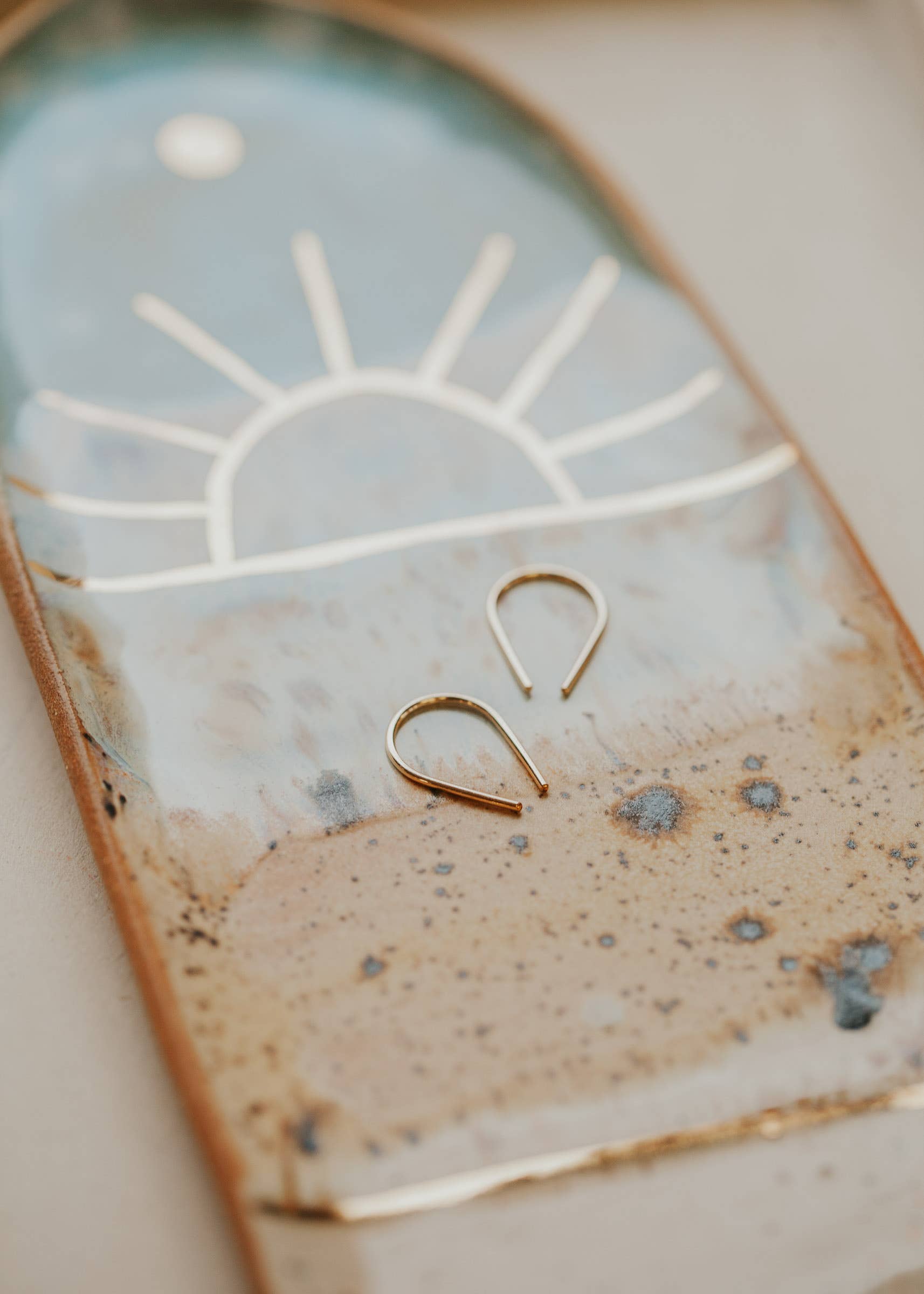 Tiny Horseshoe Earrings | 14kt Gold Fill