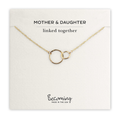 Mother & Daughter Necklace - Linked Circles 