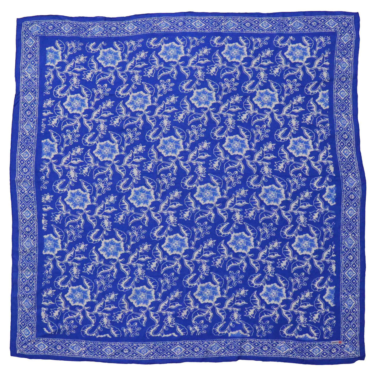 39" Batik Bandana | Blue Tendril