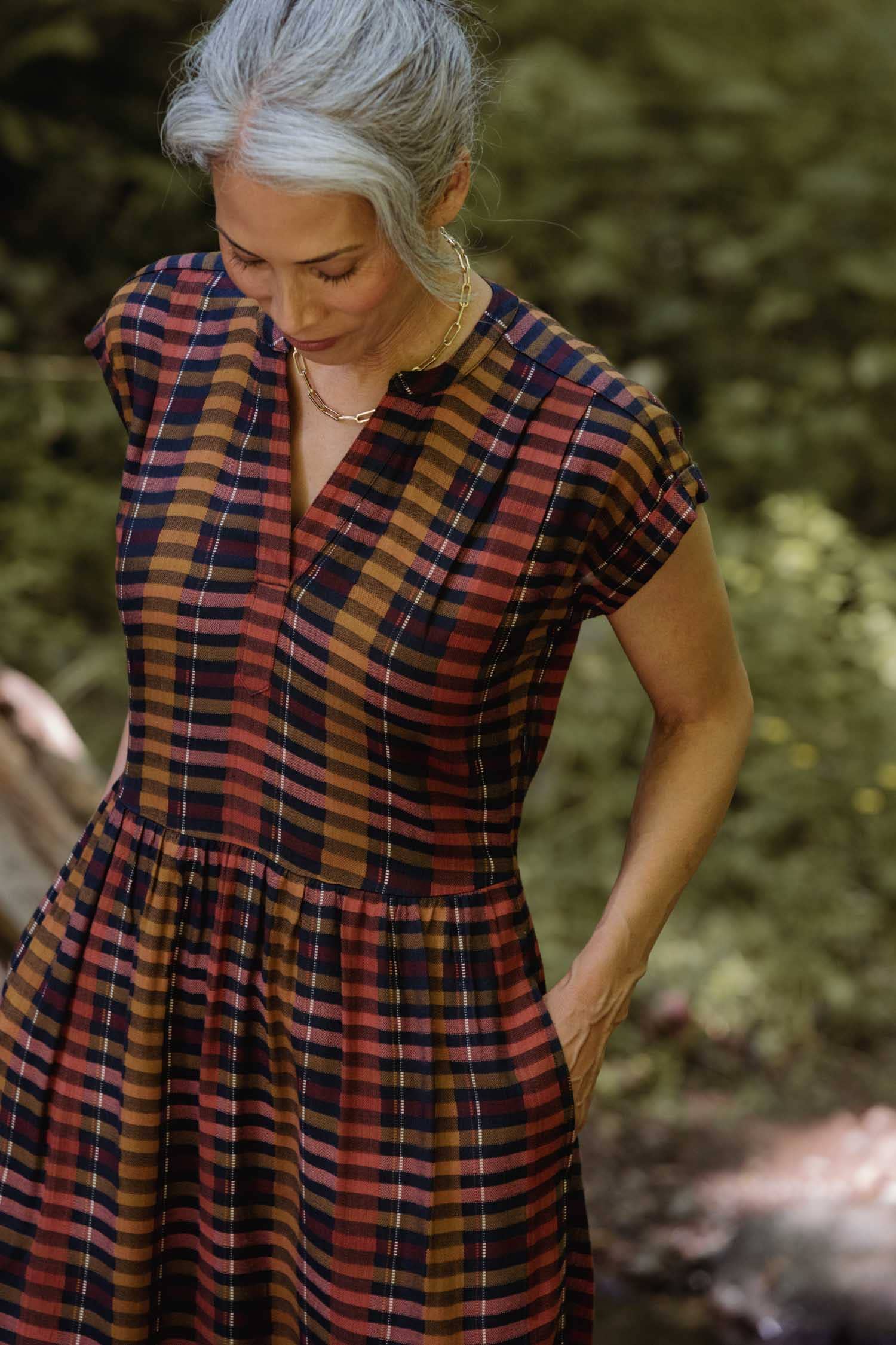 Ira Dress / Alpenglow Stripe