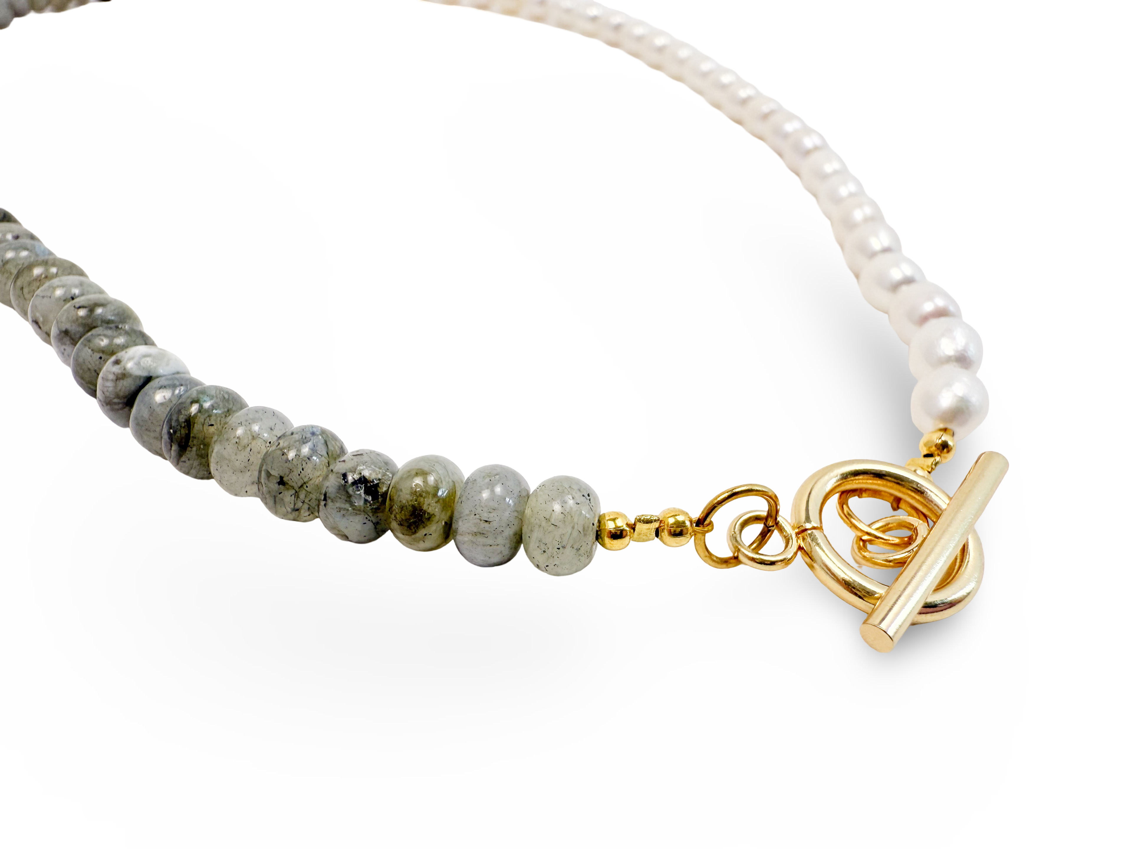 Harmony Pearl & Labradorite Gemstone Necklace