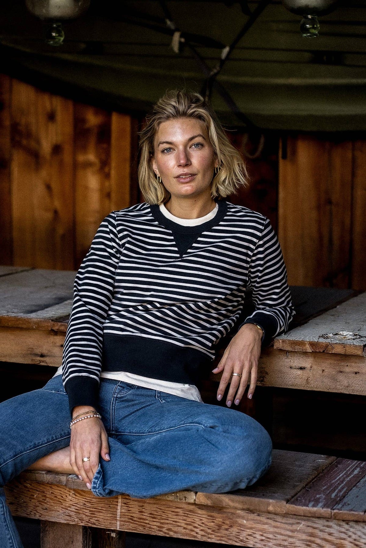 Women | Stinson Pullover |  100% cotton | Stripe