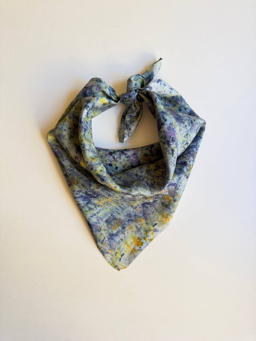 Naturally Dyed Silk Scarf - Midnight Garden