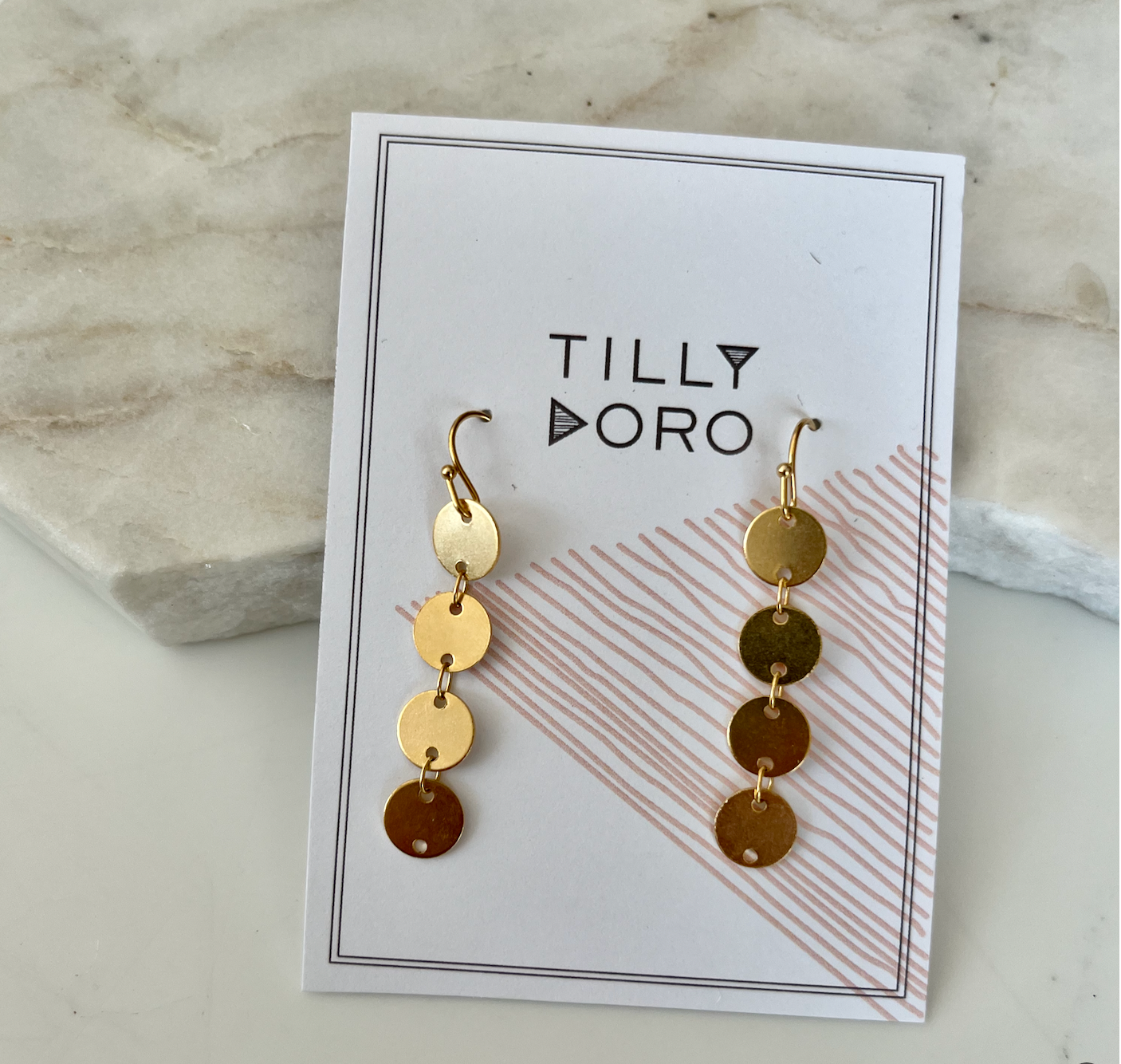 Large Layered Disc Earrings