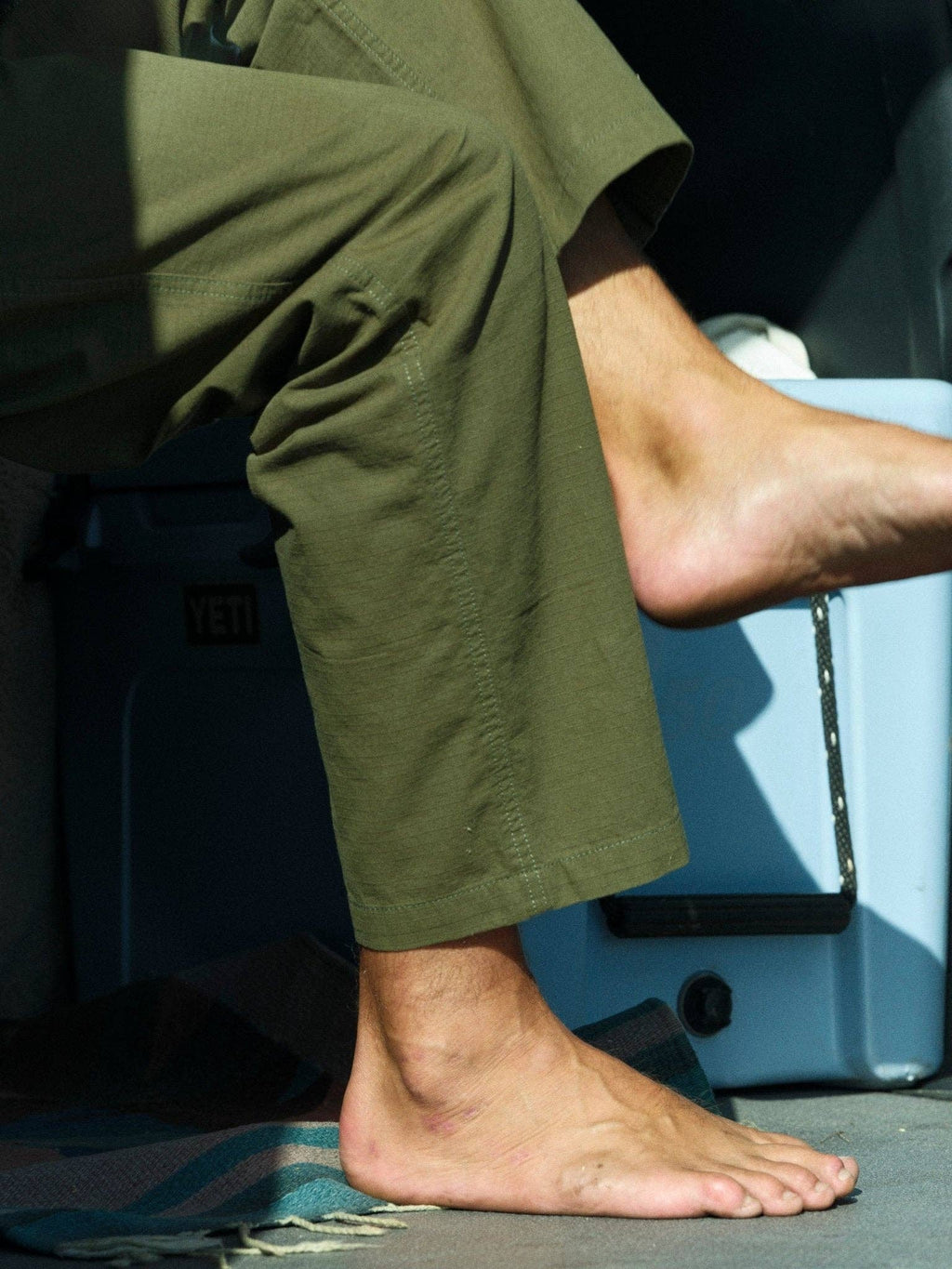 Drawstring Salvador Pants: Mash Green Ripstop
