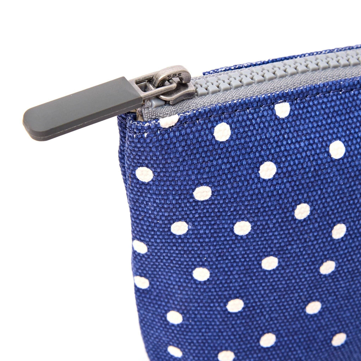 Maida | Navy Polka | Cotton Canvas
