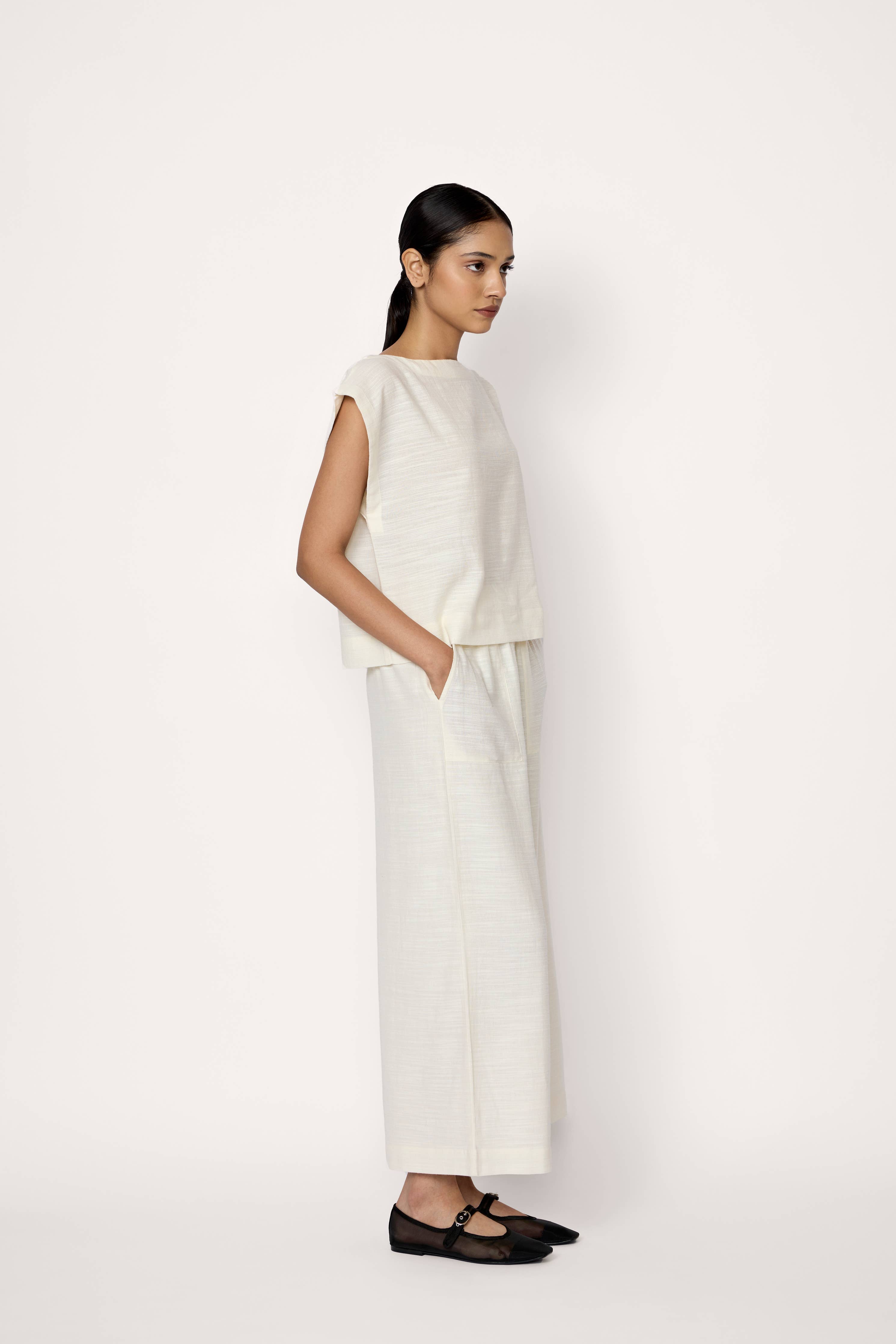 Everyday Top - Ivory Cotton: Off-White / 100% Organic Cotton