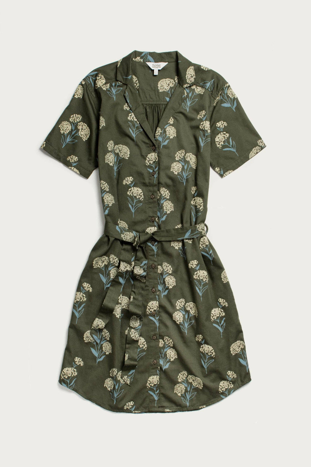Sofia Shirt Dress / Olive Wildflower: Olive Wildflower
