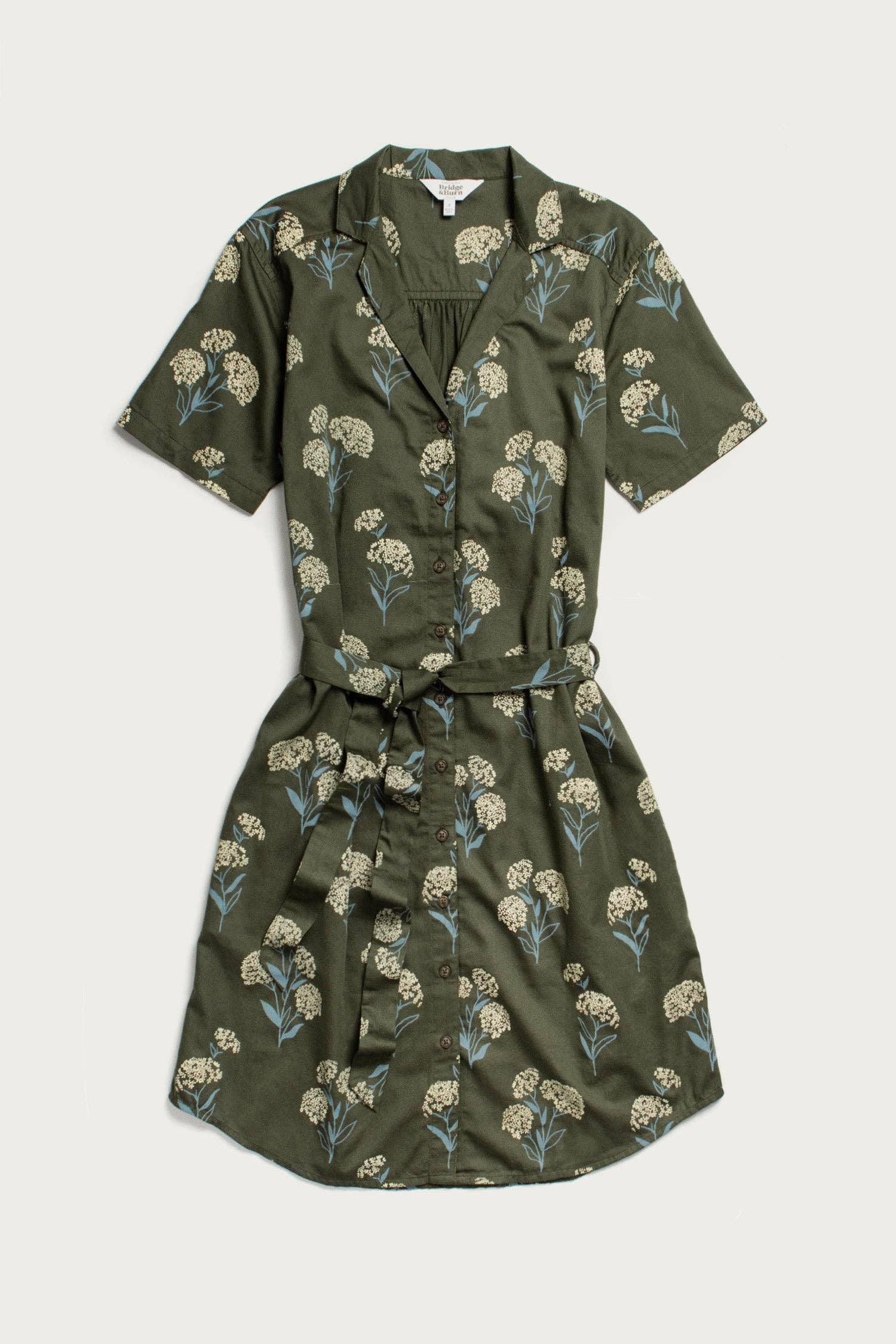 Sofia Shirt Dress / Olive Wildflower: Olive Wildflower