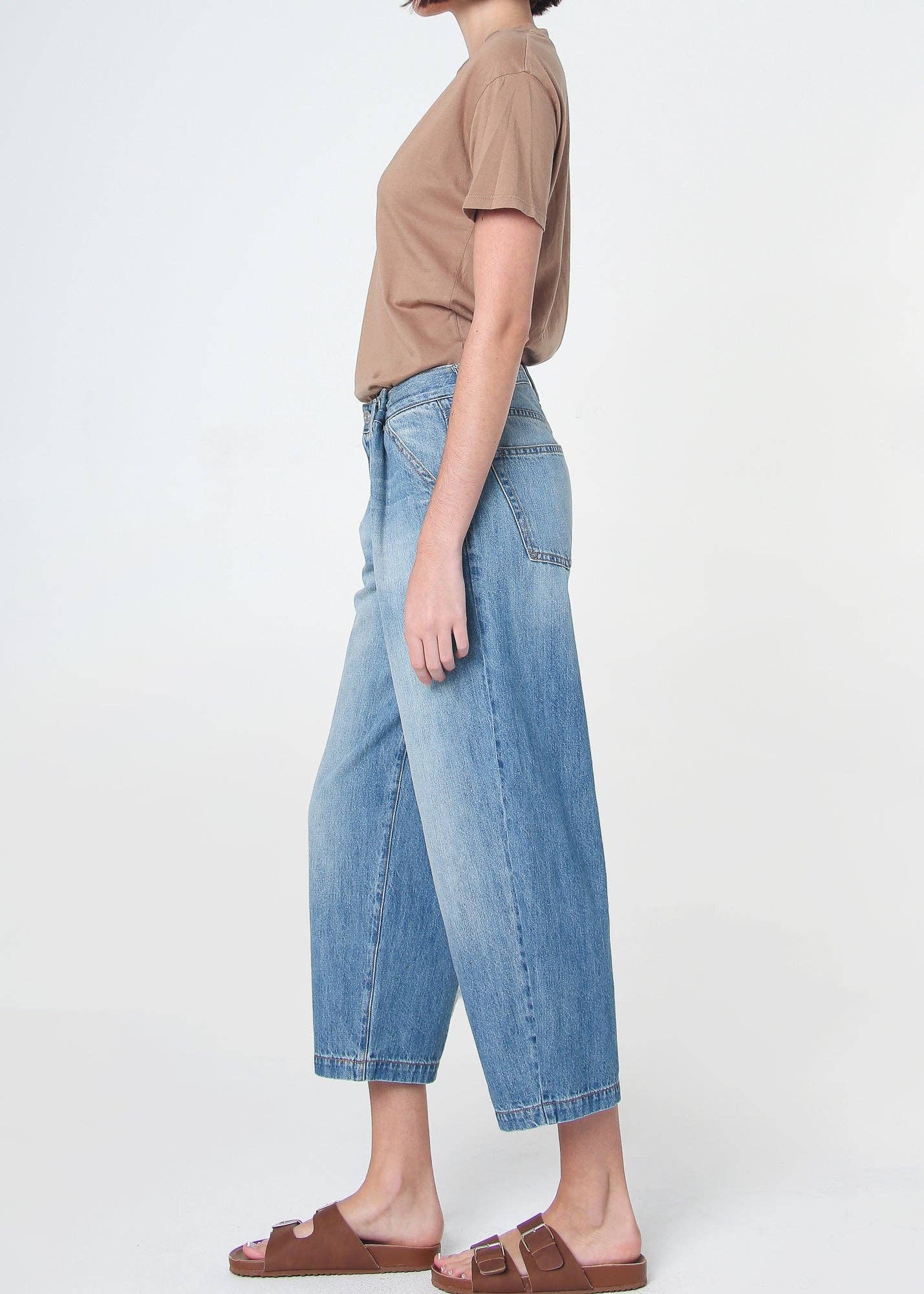 Adeline Cropped Barrel Jean- Fargo: Fargo