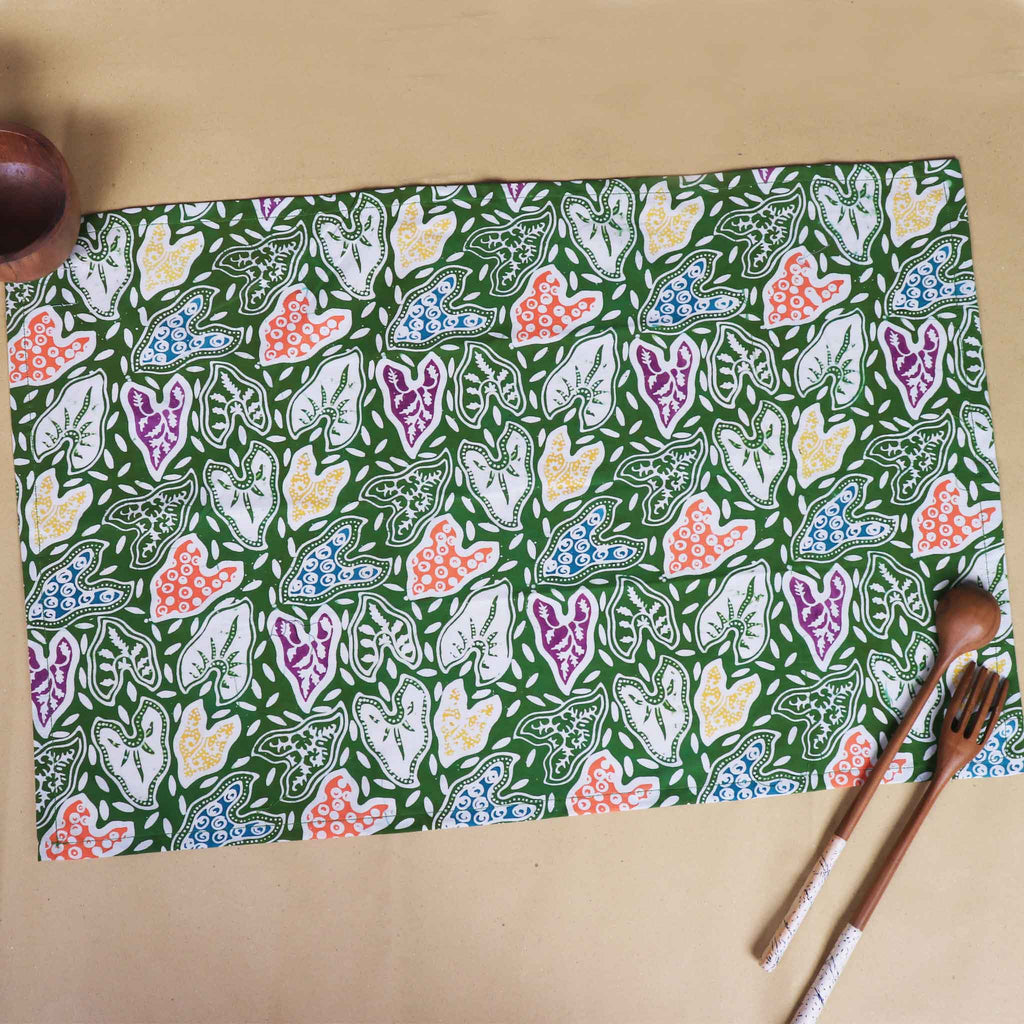 Batik Tea Towel | Taro Leaf