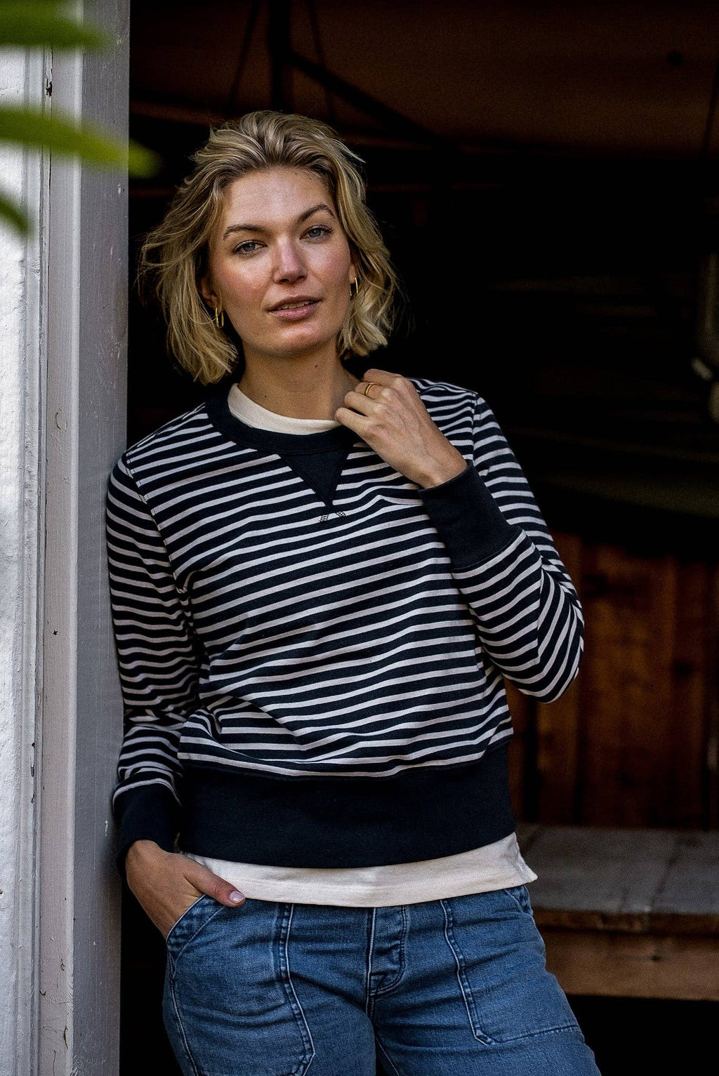 Women | Stinson Pullover |  100% cotton | Stripe