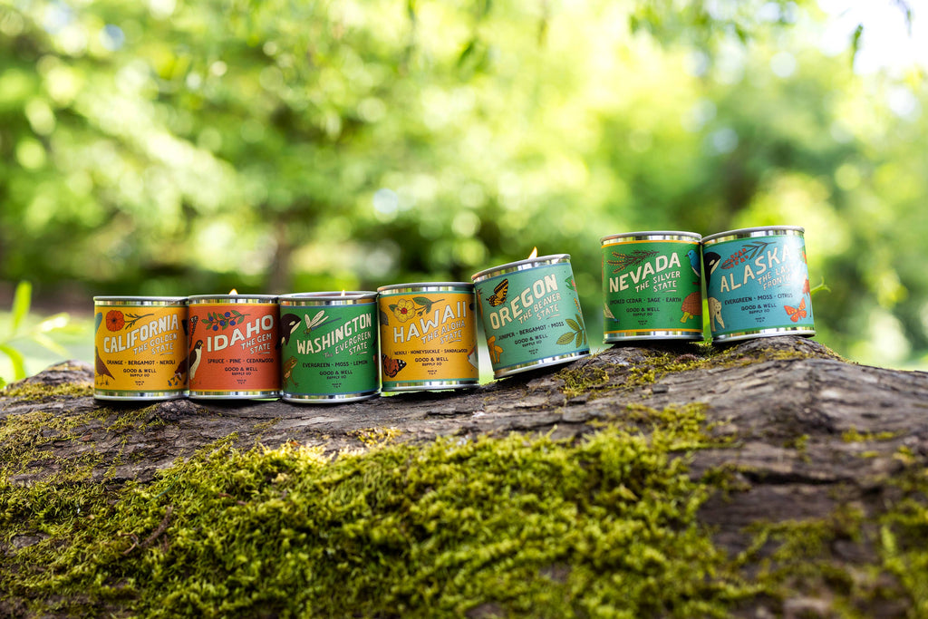 Alaska State Soy Candle  : 1/2 Pint / Cotton Wick