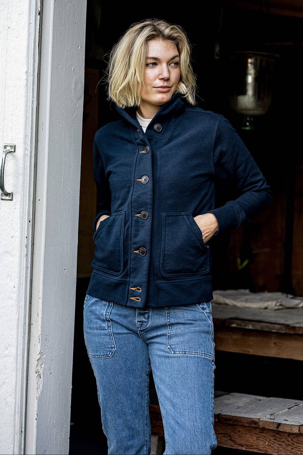 Bodega Cardigan | 100% Cotton | Navy