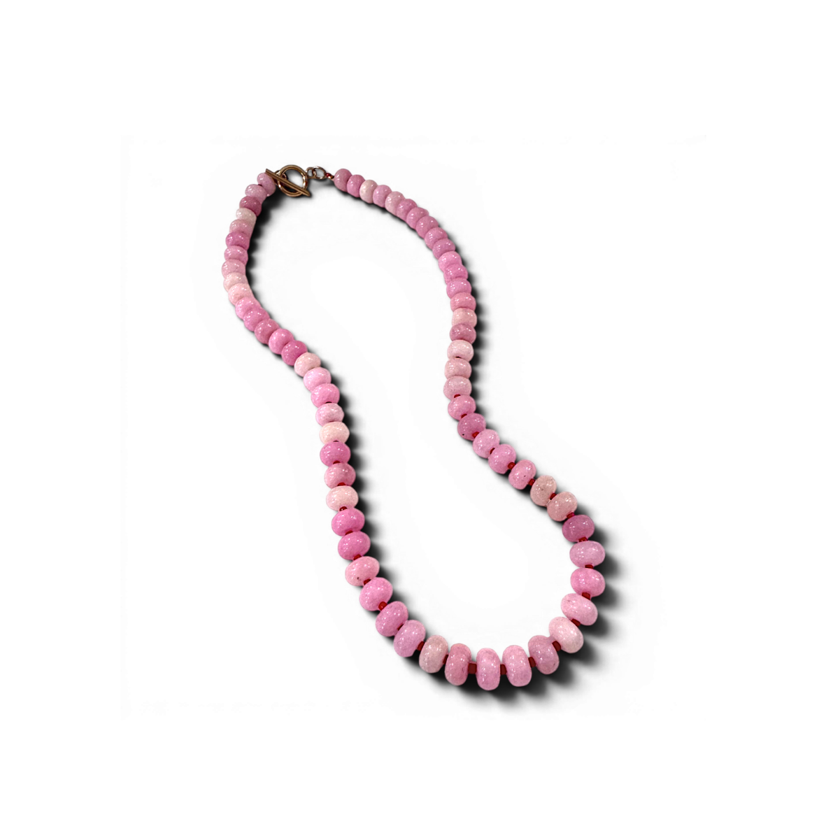 Rose Quartz Gemstone Beaded Necklace