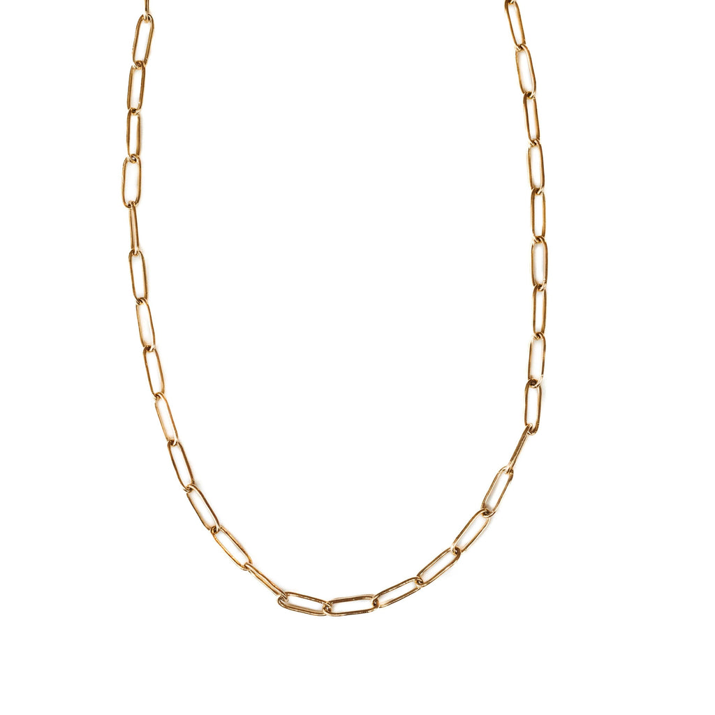 Paperclip Classic Gold Necklace Chain