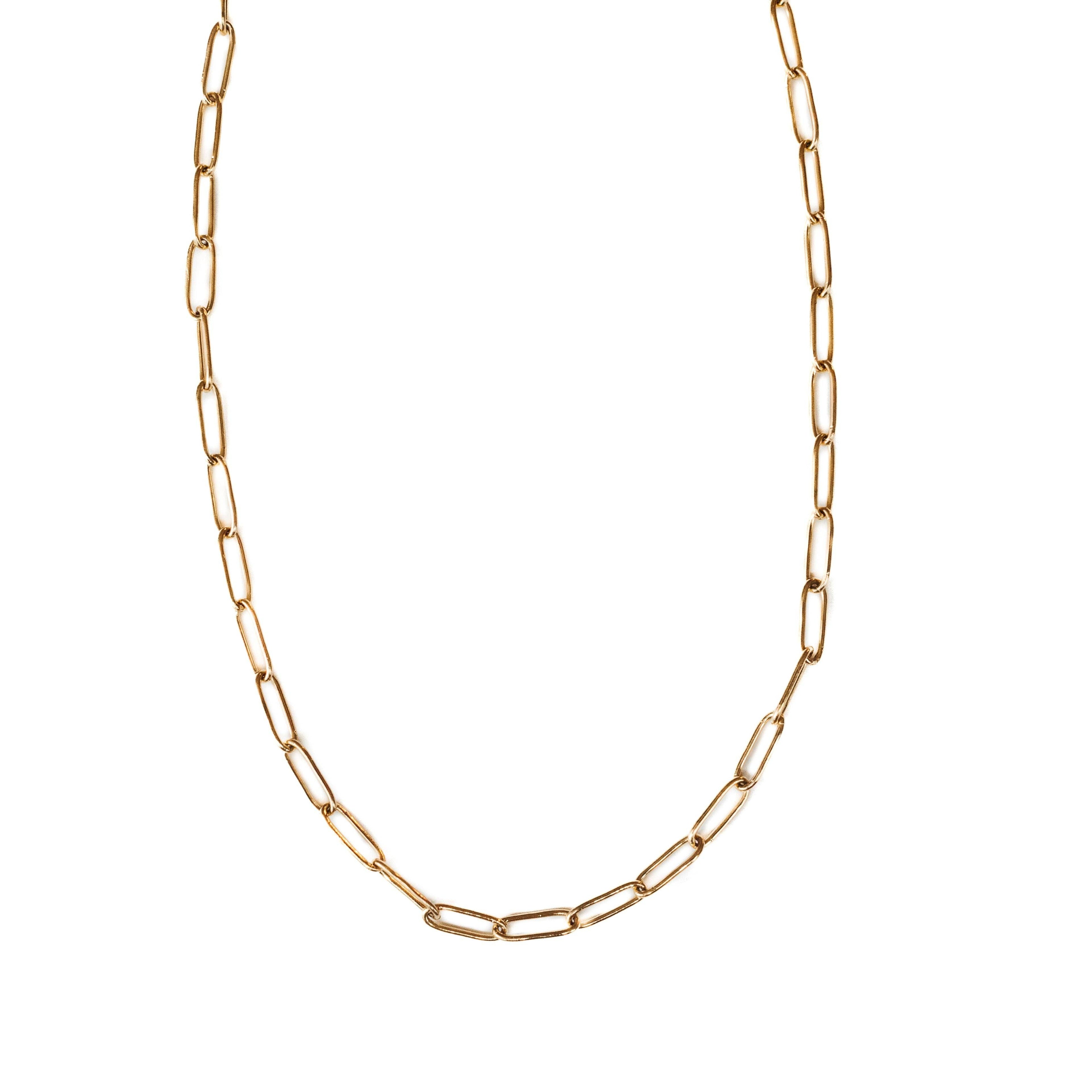 Paperclip Classic Gold Necklace Chain