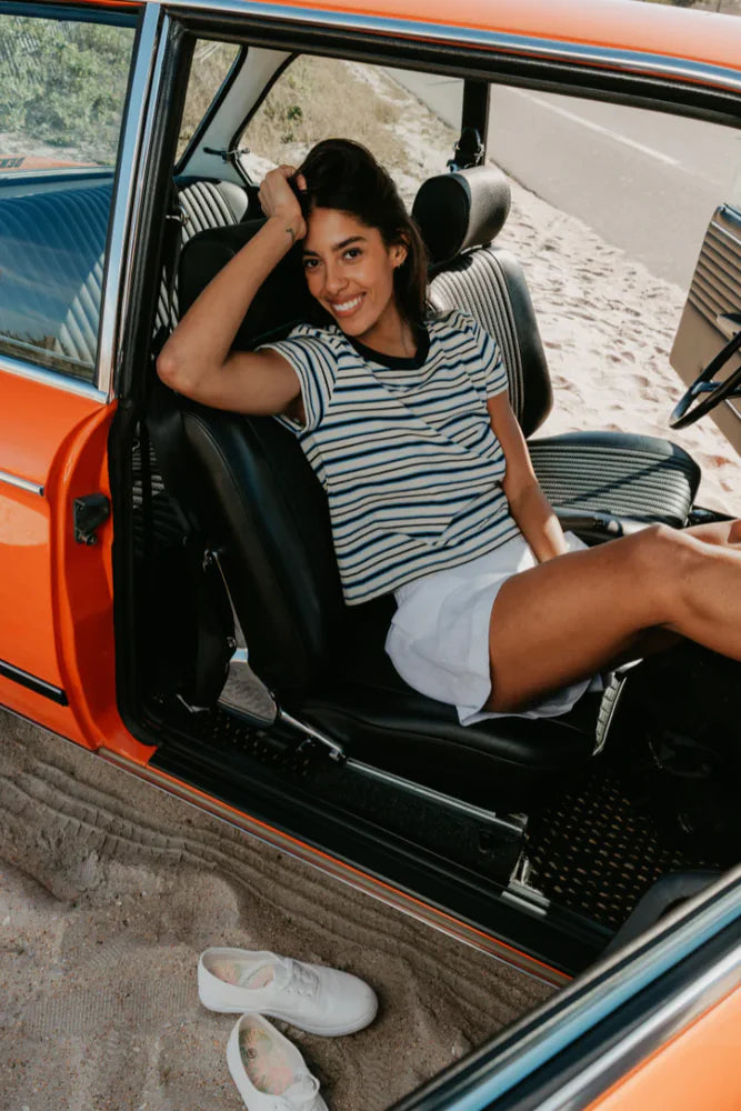 dawn | navy pacific stripe