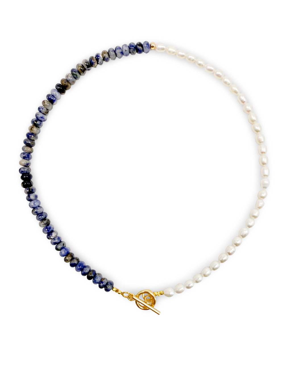 Harmony Pearl & Lapis Gemstone Necklace