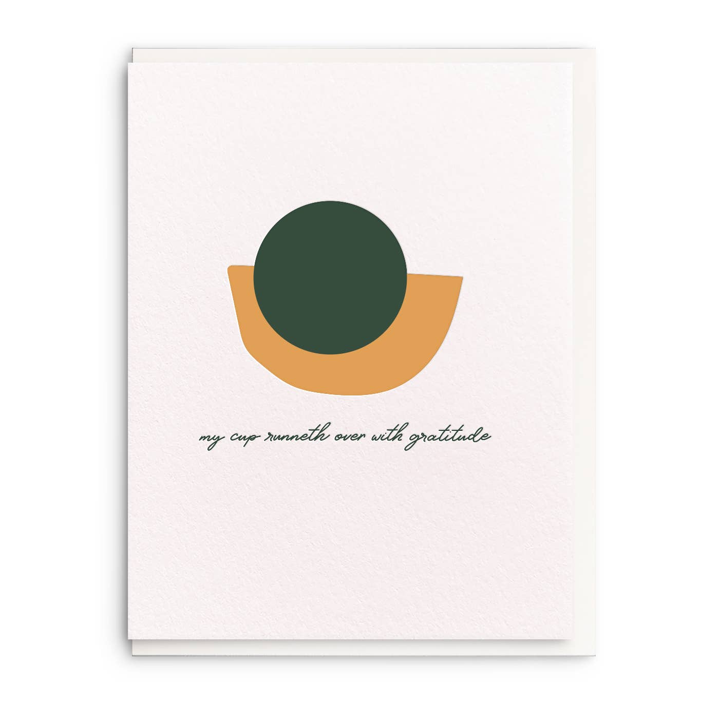 Cup - Letterpress Thank You Greeting Card