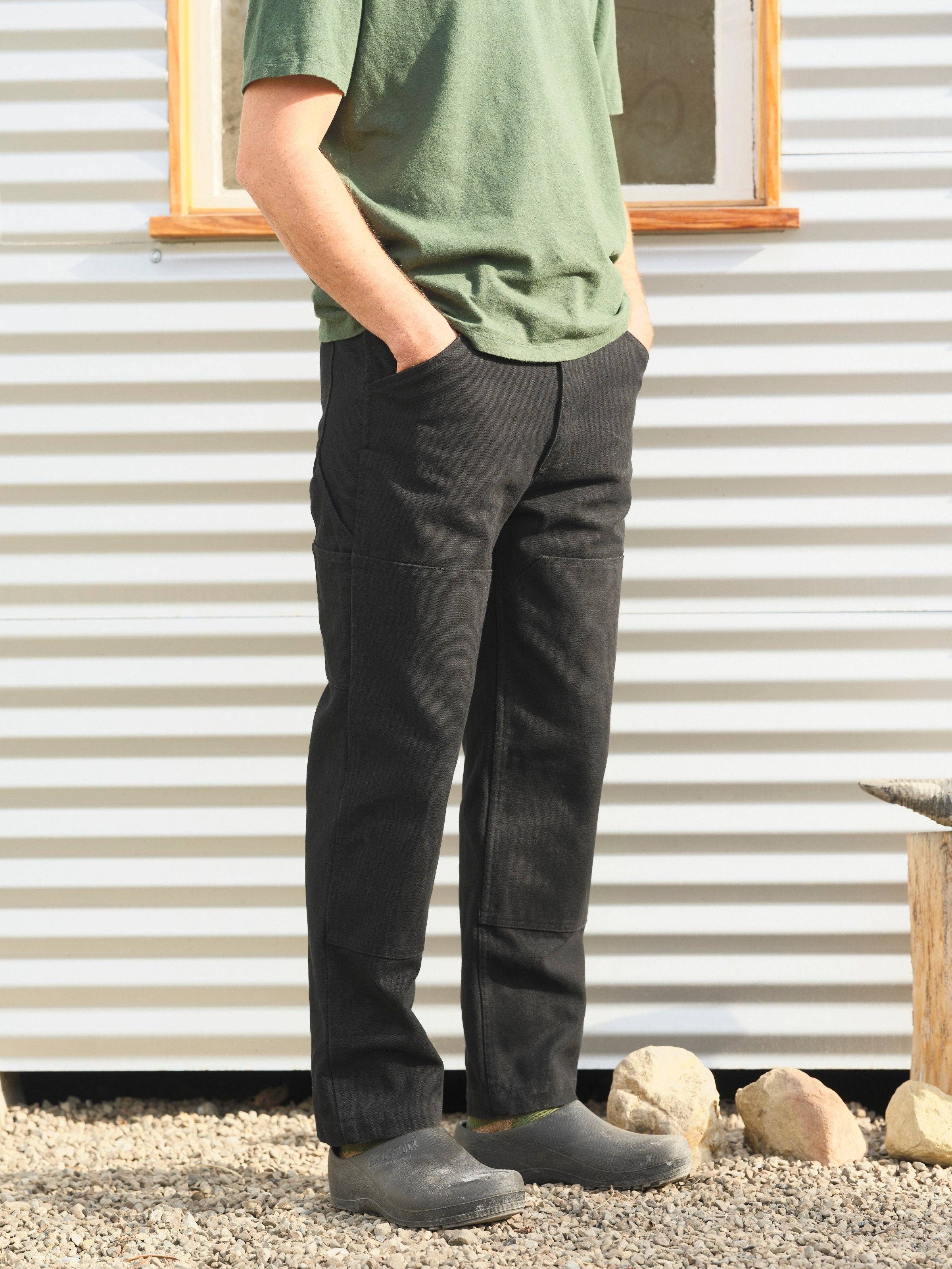 Canvas Work Pants: Black