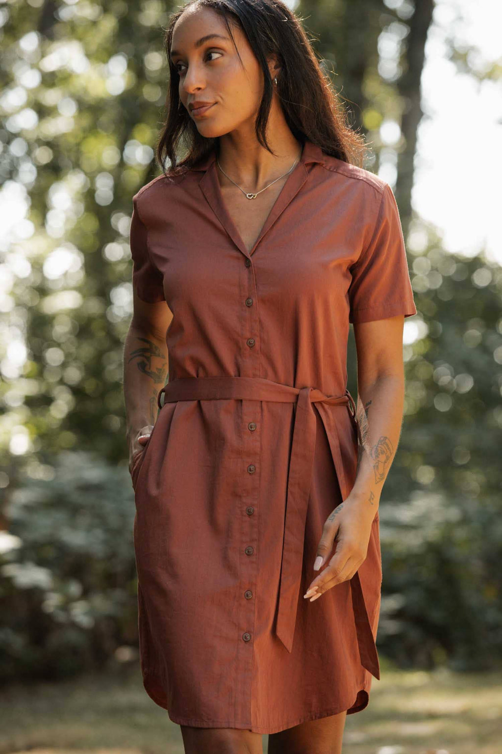 Sofia Shirt Dress / Copper: Copper