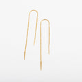 14K Gold Plated Spike Threader Earrings | Larissa Loden