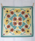 Sunflower Bandana - 100% Cotton - Floral Scarf - 22" x 22"
