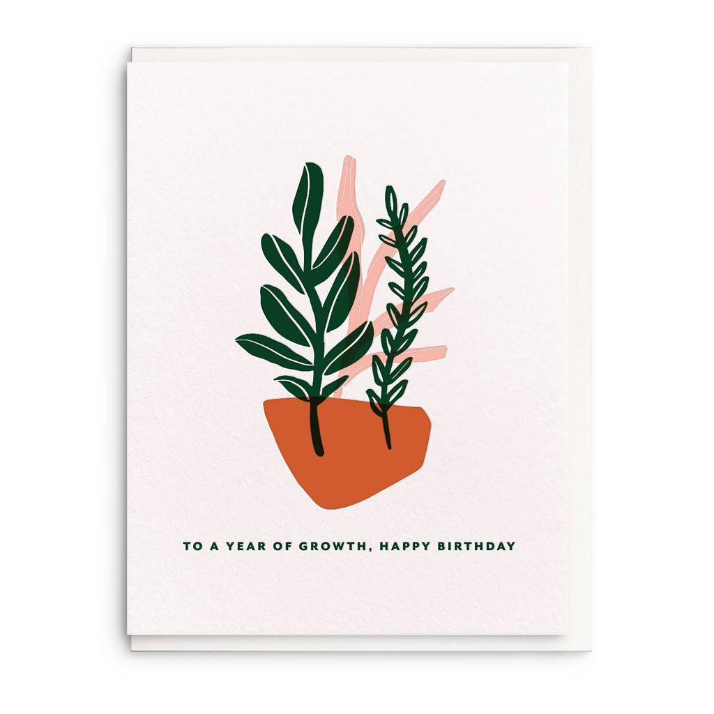 Year of Growth - Letterpress Birthday Greeting Card