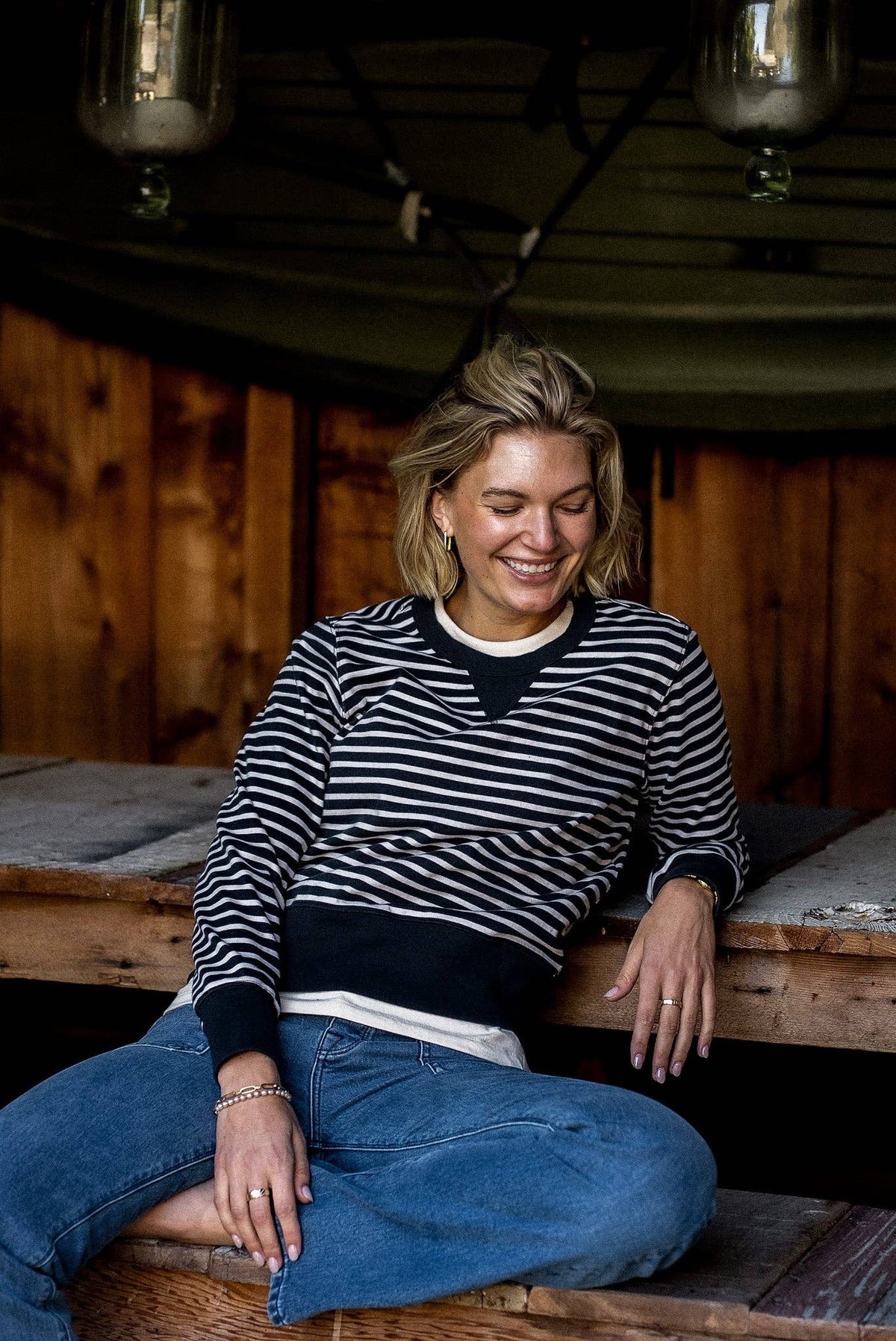 Women | Stinson Pullover |  100% cotton | Stripe