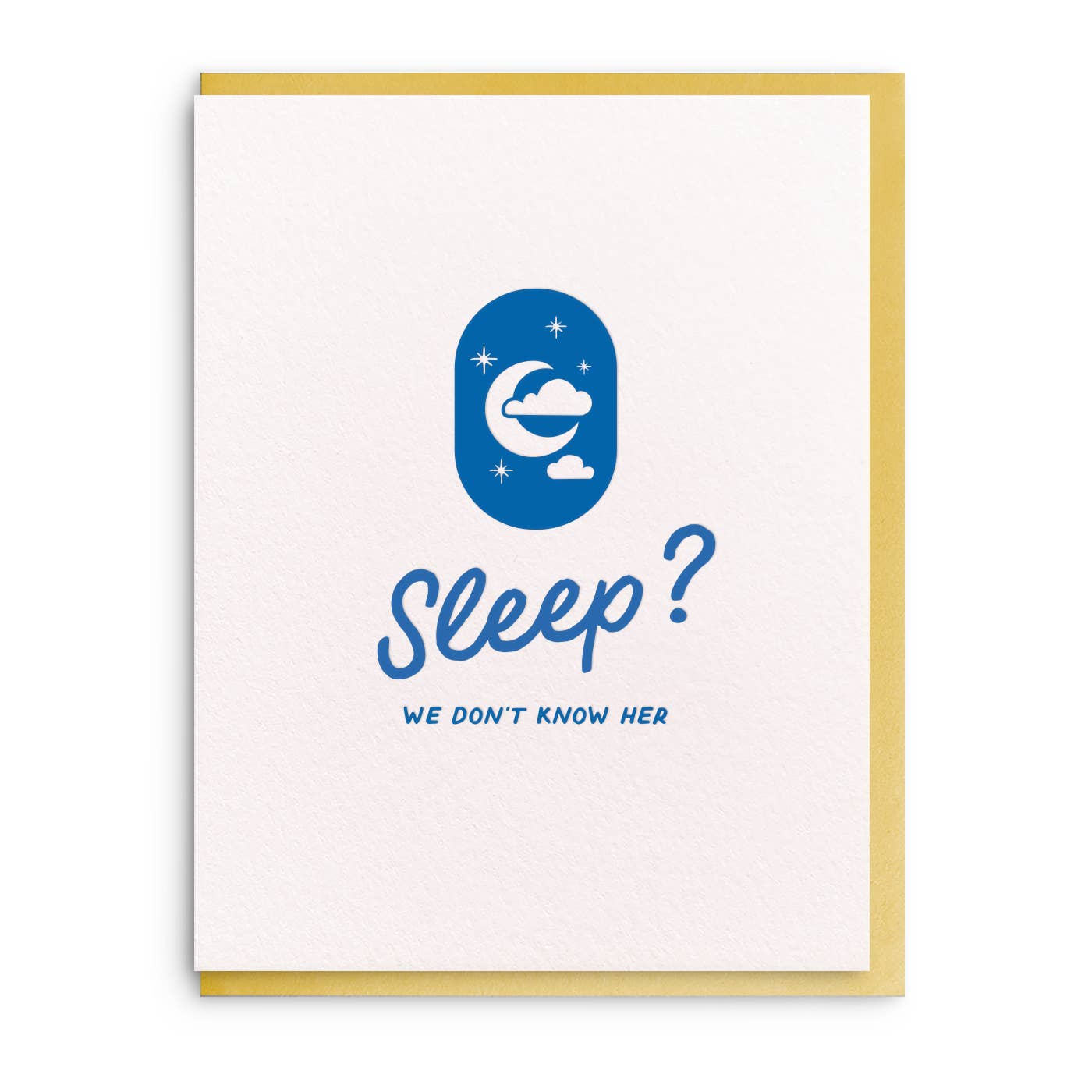 Sleep? - Letterpress Baby Greeting Card