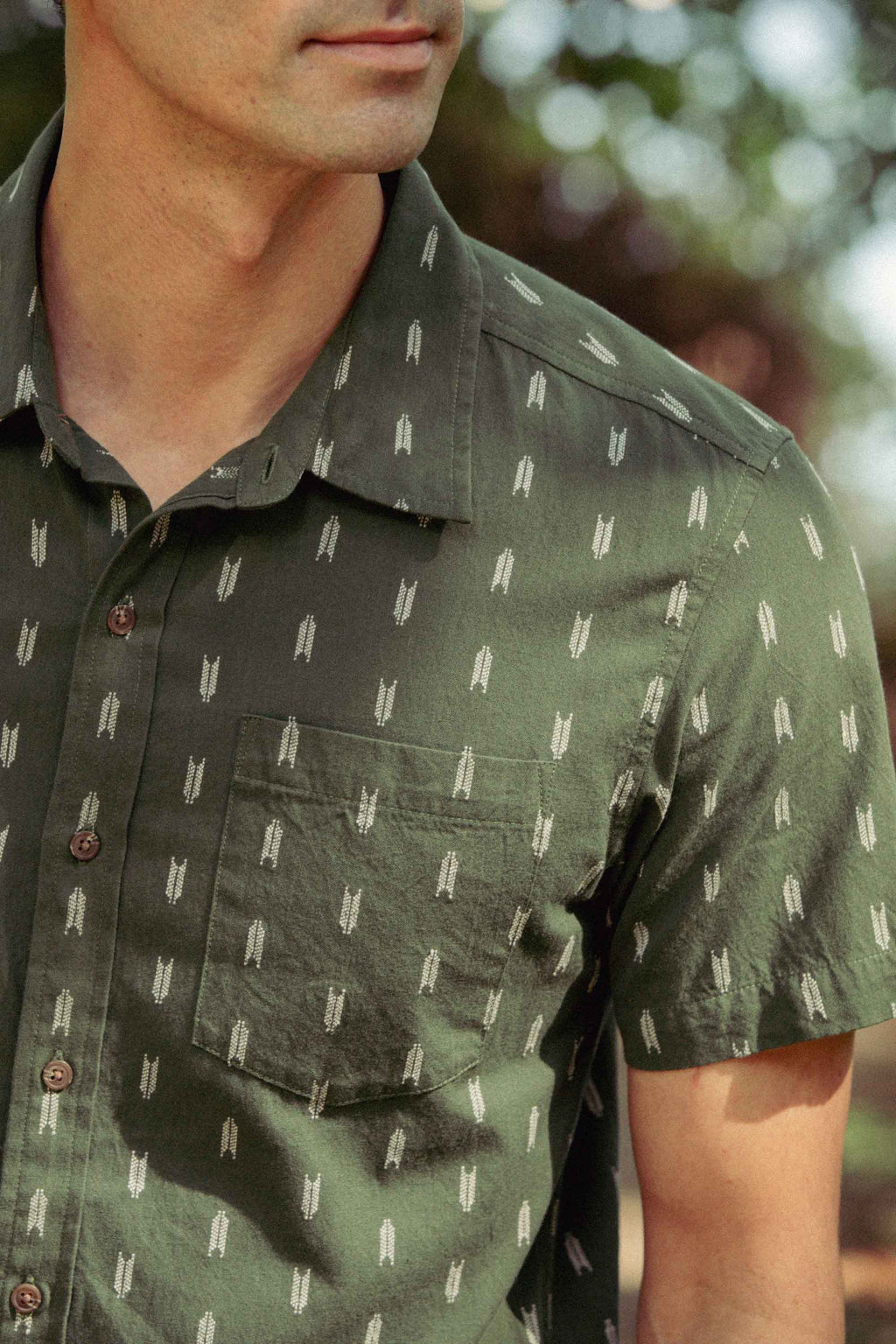 Harbor Slim Shirt / Thyme Arrows