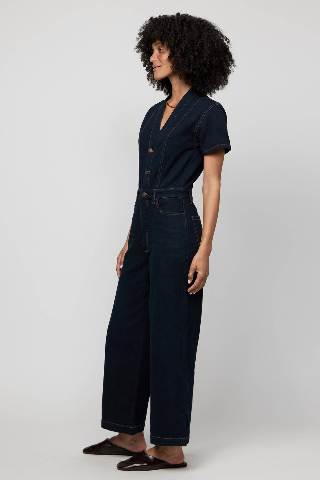 Ashby  Denim Jumpsuit | Faded Black